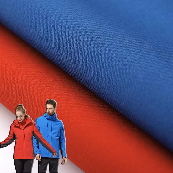 100% Polyester 4 Way Stretch Bonded Polar Fleece Laminated Fleece Soft Shell Fabric for Outdoor Clothing Winter Coats Down Jacket